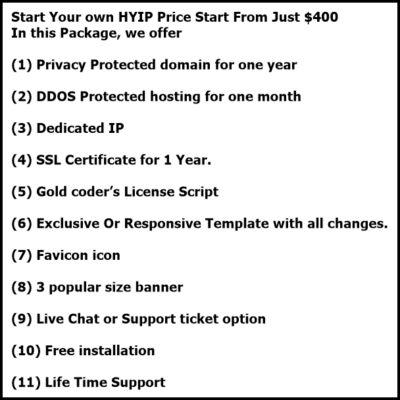 HYIP SILVER PACKAGE